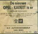 Opel Kadett advertentie VAR nieuwsblad