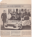 Toyota Van Ekris Zandvoort Starlet cup Kampioen 1988